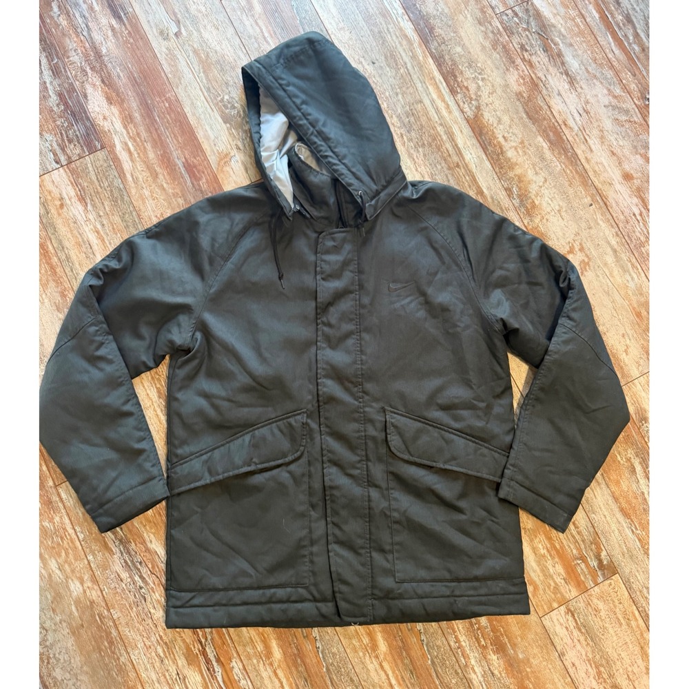 Nike Storm-FIT Mens L Hooded Insulated Parka Gray 614802-010 Winter Coat